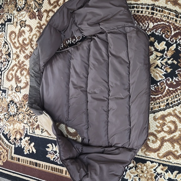 Vintage 70s Western Suede Puffy Vest Feather Down Puffer Brown Retro Cowboy 1970 - Picture 13 of 15